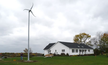 Eolienne pour maison avec terrain dégagé