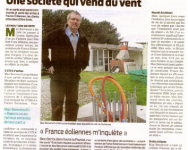 La presse Loire Atlantique sur France éolienne